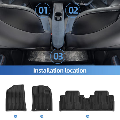 Left/Right Drive for BYD ATTO1 SEAGULL 2025 Car Floor Mats Cargo Liner Trunk Pad Backrest Liner TPE Foot Mat All Weather Black