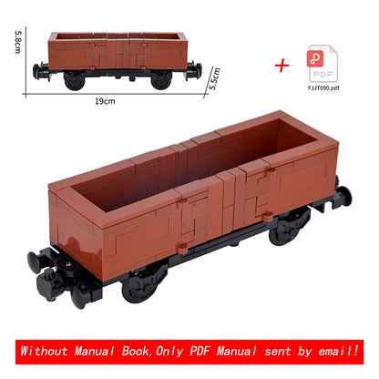 26cm Retro Double-Deck Passenger Train Car Building Blocks Model Green Gray Classic Train Display Toy for Hobbyists