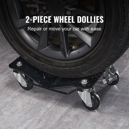 Car Dolly Wheel Tire Moving 3ton (6600lbs) Heavy Duty Skate Auto Repair Jack