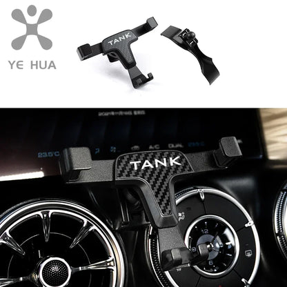 For Great Wall GWM GWM Tank 300 Car Phone Holder Interior Parts Specialized Carbon Fiber Pattern Aromatherapy Holder Accessories