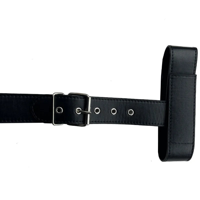 2 in 1 Leather Sex Bondage Set BDSM Anal Hook with Ball Gag Anal Trainer Role Play Butt Plug Fetish Slave Sex Toys for Woman Man
