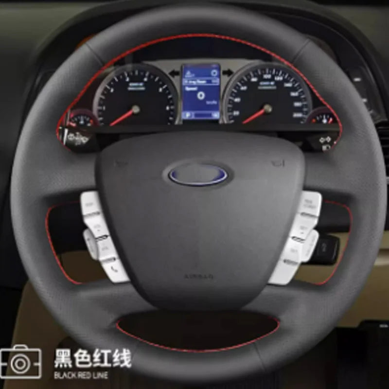 For ford falcon ford FG falcon 2008-2014 Hand-Stitched Car Steering Wheel Cover Braid black leather style FG accessory