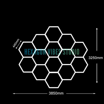 Garage Hexagon LED Light 50000H 6500K Ultra Bright for Home Gym Barbershop Car Detailing Bar Basement Workshop Ceiling Lighting