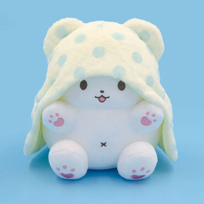 Genuine Kawaii Sanrio Marumofubiyori Blanket Bear Plush Doll Toys Kitty Melody Stuffed Pillow Toys Plush Pendant Gifts For Girl