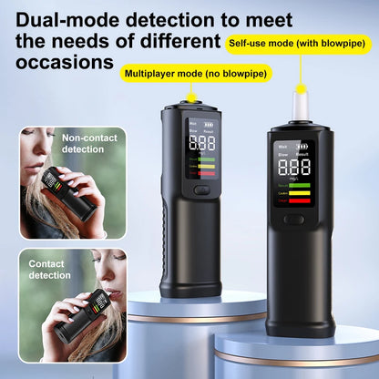 Portable Alcohol Tester Non-Contact with Voice broadcast LED Display Breathalyzer Alcohol Test Tools Automatic Alcohol Tester