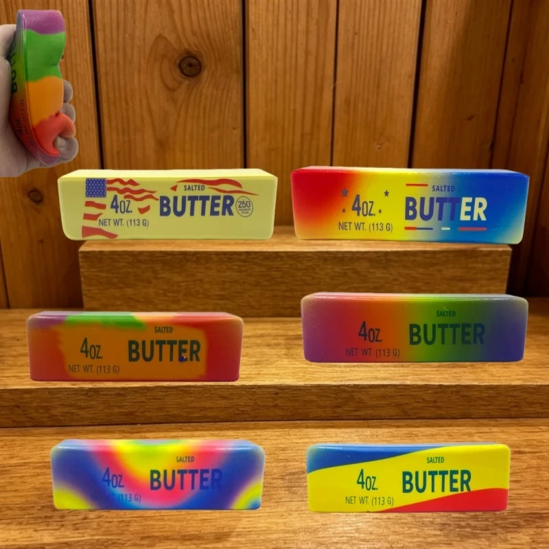Soft Butter Stick Squeeze Slow Rise Stress Relief Toy Yellow Cheese Stick Fidget Toy Children's Squeeze Ball Birthday Gift
