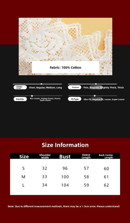 HEIDD Gentle Wave Collar Embroidered Heavy Work Loose Shirt Women's Spring 2026 Breathable Long Sleeve Cotton Gentle Style
