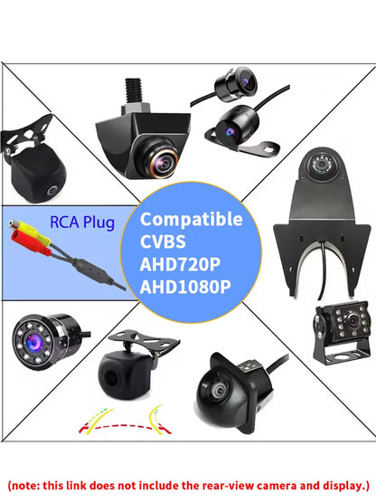 Rear View Parking Sensor System 4 Waterproof Sensors 22mm AHD/CVBS Compatible Display Car Safety Radar For Vehicle Truck Van RV