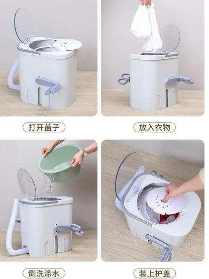 Ten Seconds Manual Washing Machine Student Dormitory Hand-cranked Household Small Washing Socks Without Electricity EW