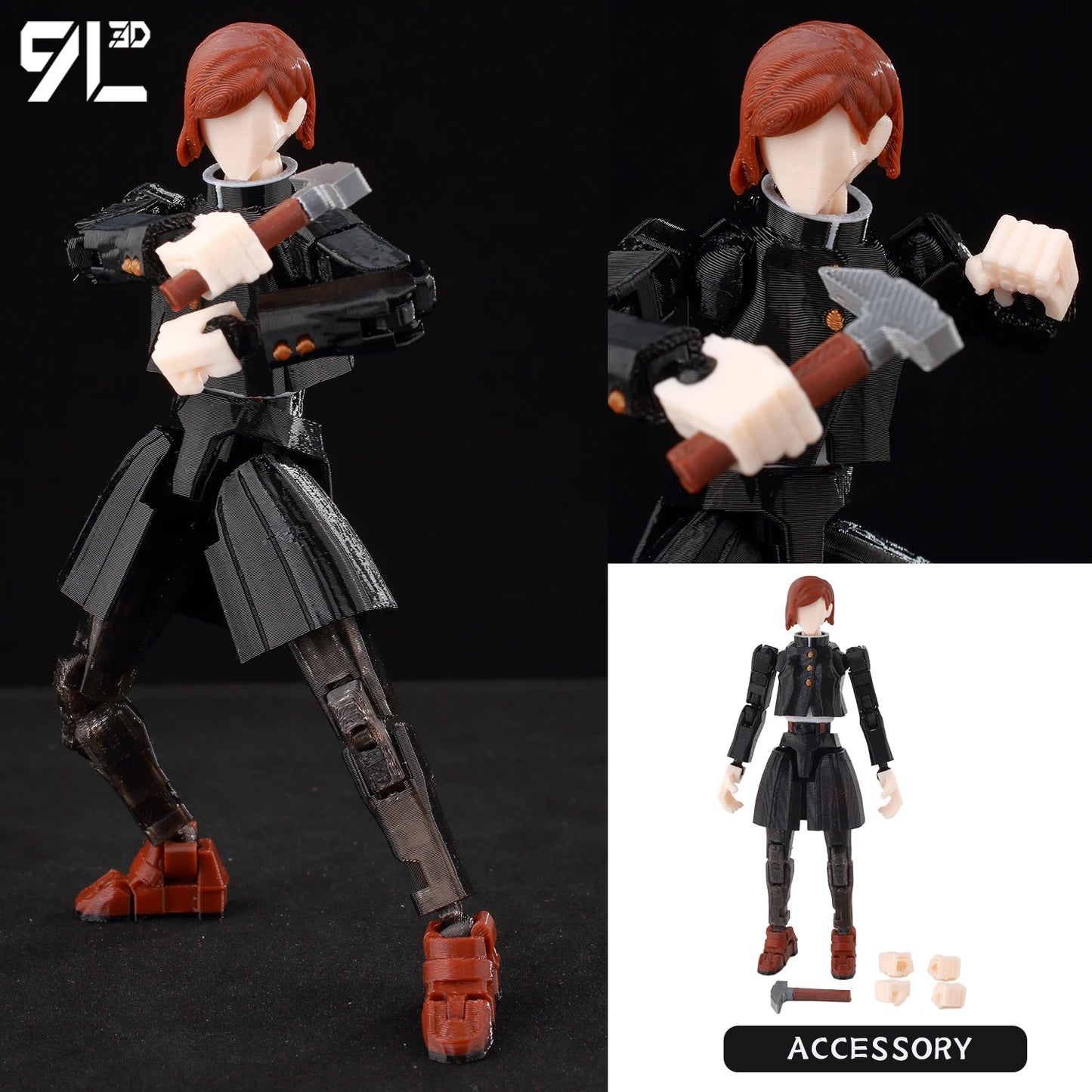 9L3D T13 Jujutsu Kaisen Itadori Figure LUCKY13 Training Ver. JJK Titan13 Multi-Jointed Movable Dummy13 Stress Relief Toys Gifts