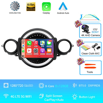 Car Radio Android 16 For BMW Mini Cooper R56 R60 R51 2006 - 2015 GPS Carplay Navigation Stereo Auto DSP BT DVD Multimedia Player