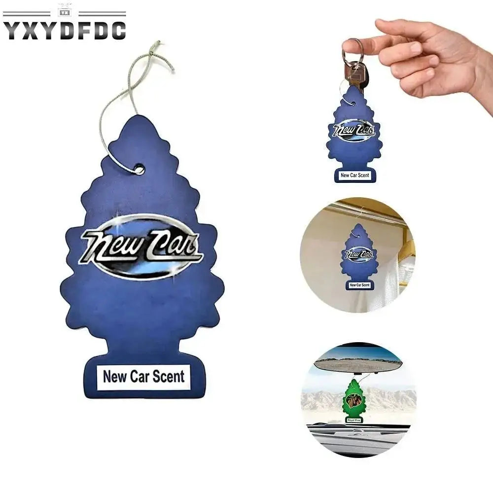 3-80pcs Christmas Tree Car Air Freshener Natural Aromatherapy Tea Paper Hanging Perfume Vanilla Auto Parts Interior