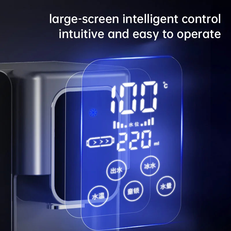 Wall mounted household water purifier without water tank pipeline water dispenser, instant hot direct drinking