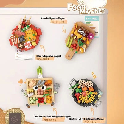 LOZ children's micro-particle building blocks toys and gifts, refrigerator magnet DIY decorative ornaments, model assembly toys