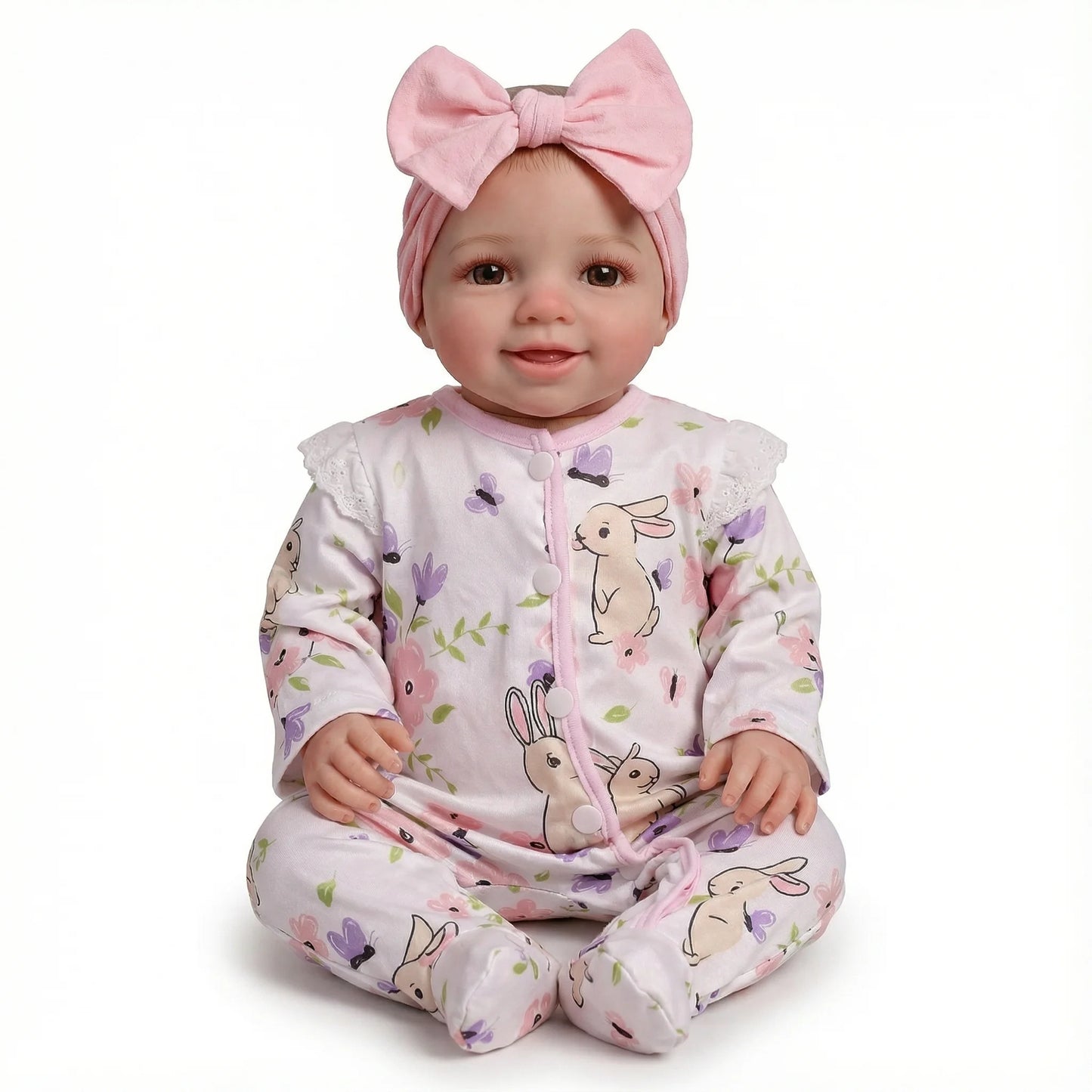 NPK 17inch Lifelike Reborn Baby Doll Newborn Soft Touch Cuddly 3D Skin Multiple Layers Painting Realistic Vinyl Toy