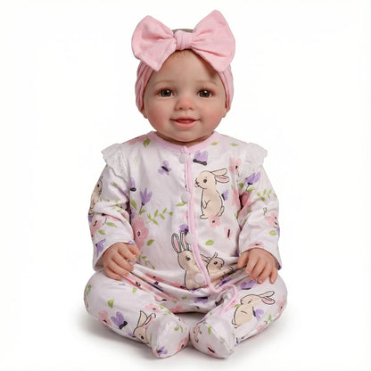 NPK 17inch Lifelike Reborn Baby Doll Newborn Soft Touch Cuddly 3D Skin Multiple Layers Painting Realistic Vinyl Toy