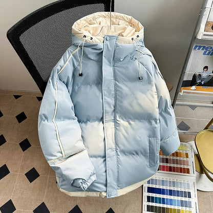 2025 Winter new style Men's Thicken Warm fashion Parka Jackets  Men's Casual Coats Hooded Windbreak Cotton Padded Down Jacket