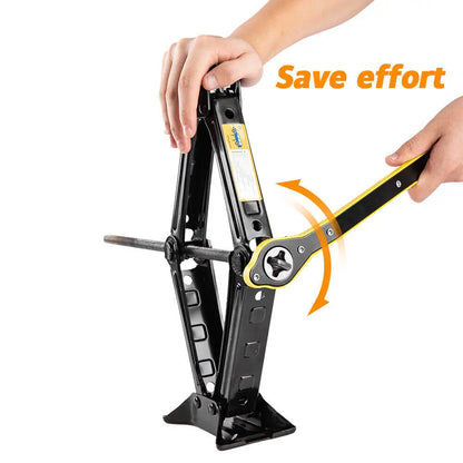 2 Ton Scissor Jack Lift Wind Up Tools For Car Van Garage with Wrench Speed Handle