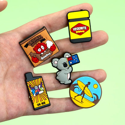 1/50/90pcs Australia Style Shoe Accessories Charms Koala Kangaroo Shoe Decoration for Sandals Food Fits All Clogs Kids Gift