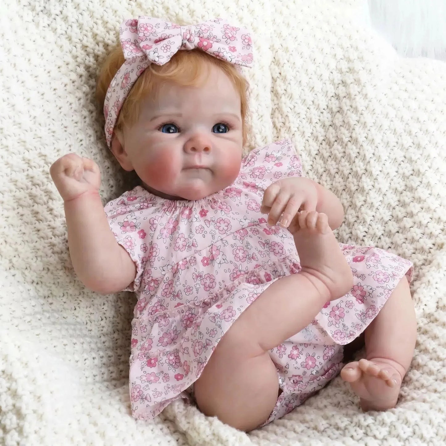 NPK 18inch Lifelike Reborn Baby Doll BeBe Newborn Bettie Cloth Body Multiple Layers Painting 3D Skin Collectible Toy
