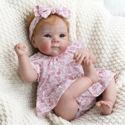NPK 18inch Lifelike Reborn Baby Doll BeBe Newborn Bettie Cloth Body Multiple Layers Painting 3D Skin Collectible Toy