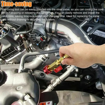 Adjustable A/C Valve Core Puller R134A High Low Pressure Wrench Remover Tool for Car Air Conditioner Repair Quick Removal