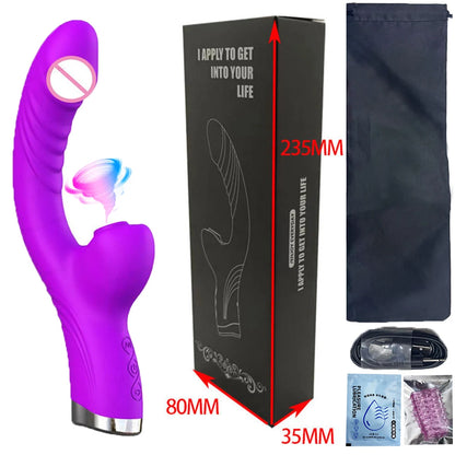 Rabbit Vibrator for Women USB Rechargeable G Spot Dildo Vibrator Clitoris Stimulator Dual Stimulation Female Masturbator SexToy