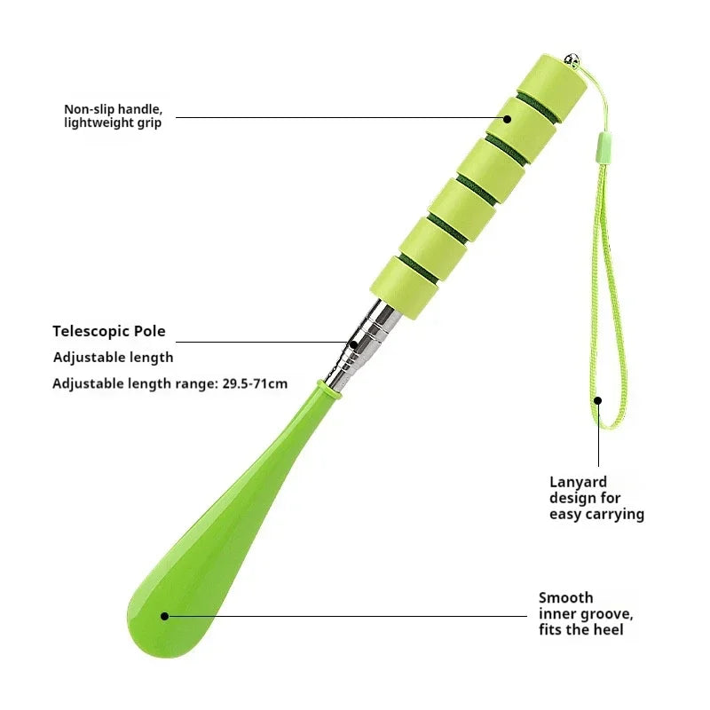 1/5/10 PCS Stretchable Long 30cm-71cm Metal Shoehorn Pregnant Woman Elderly Shoe Spoon No Bending Over Wearing Shoe Spatula