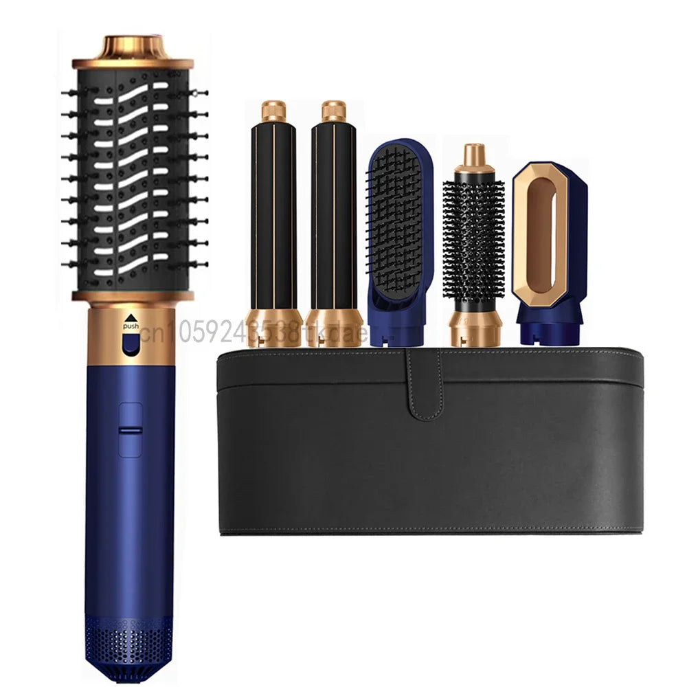 6 in 1 Hair Dryer Brush Hot Comb Set Professional Curling Iron Hair Straightener Styling Tool For Air styling Airwrap Hair Dryer