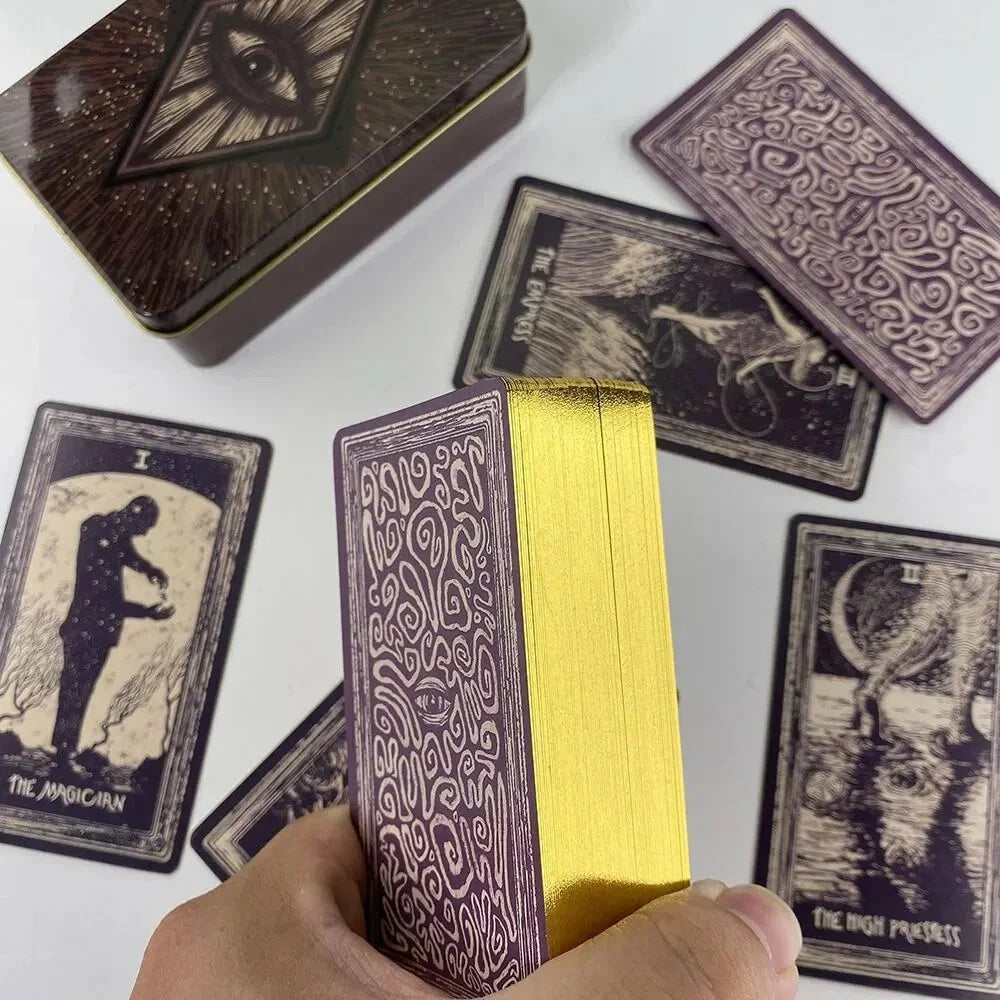 Beginner-Friendly Oracle Cards with Metal Tin Box, Self-Exploration & Party Game Cards, Perfect Gift for All Occasions