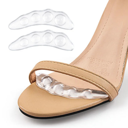 2pcs Non-slip Insoles Stickers for Women High Heels Flip Flop Sandals Silicone Inserts Self-adhesive Foot Patch Gel Forefoot Pad