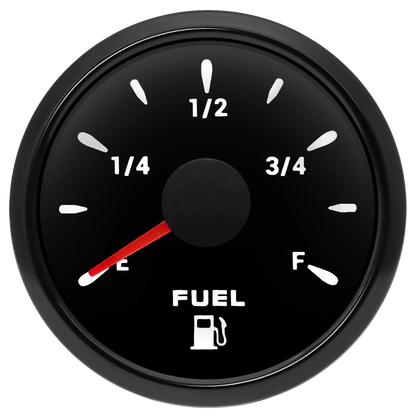 52mm Marine Boat Fuel Level Gauge 7-color backlight Digital pointer Fuel Gauge+100-500mm Fuel level sensor Digital car gauge