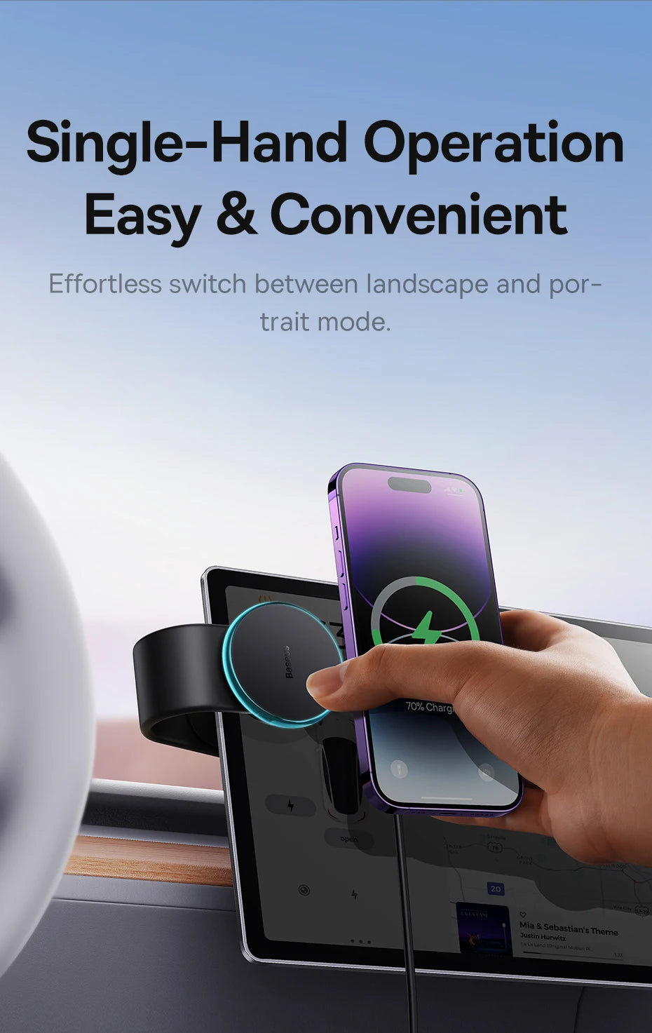 Baseus Magnetic Car Phone Holder 15W Wireless Charger Bendable Car Phone Mount for iPhone 12-17 Stand Dashboard Center Console