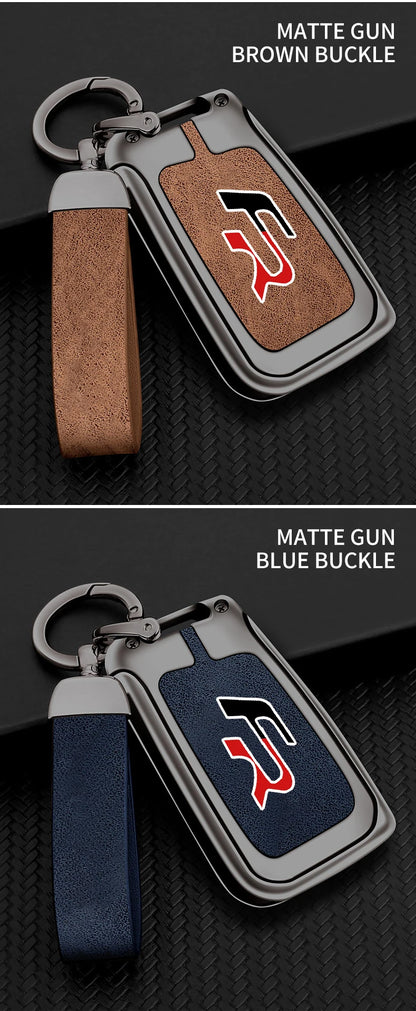 Suitable for Seat Ateca Leon FR 2 Ibiza zinc alloy car key cover high-end genuine leather car key case buckle auto accessories