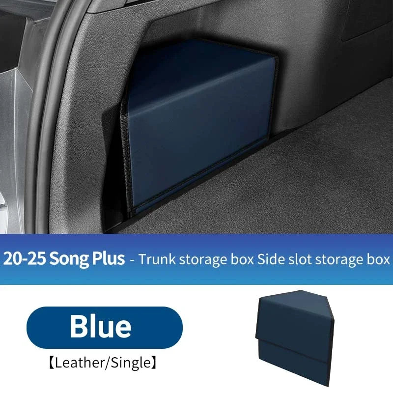 For Byd Song Plus Seal U 2020-2025 Car Foldable Trunk Storage Box Portable Multipurpose Organizer Case Side Groove Storage Box