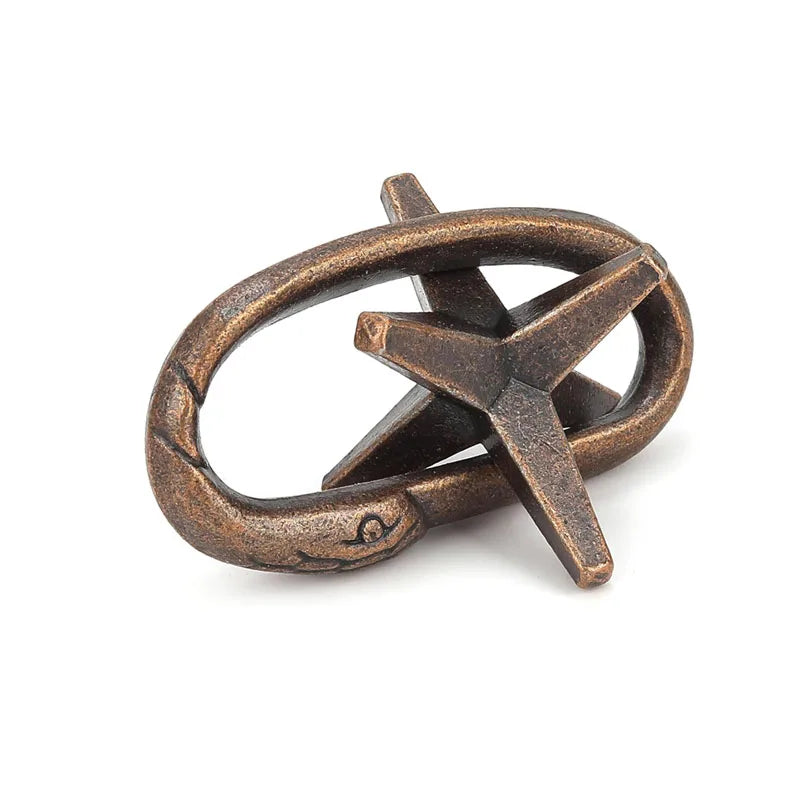Metal and Wooden Brain Teaser Puzzles 3D Unlock Interlocking Disentanglement Educational Logic IQ Toys For Kids & Adults