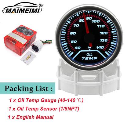 12V Boost Gauge Water Temp  2" 52mm LCD Display Turbo RPM Tachometer Oil pressure gauge with sensor -1-2.0-3.0 bar Racing Meter