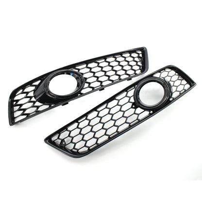 Glossy/Chrome Car Front Grille Honeycomb Grille Cover Mesh Grill For Audi A3 8P 2009-2013 8P0807682D  Fog Light Grille Cover