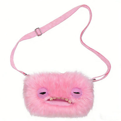 Fugglers Ugly Tooth Monster Fluffy Crossbody Bags Cute Fugg Plush Purse Shoulder Backpack Wallet Girls Boys Cartoon Animal 22CM