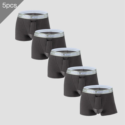 5pcs Men's spermatic cord bullet separation underwear scrotal episcular vein underpants ice silk pouch varicose men's boxers