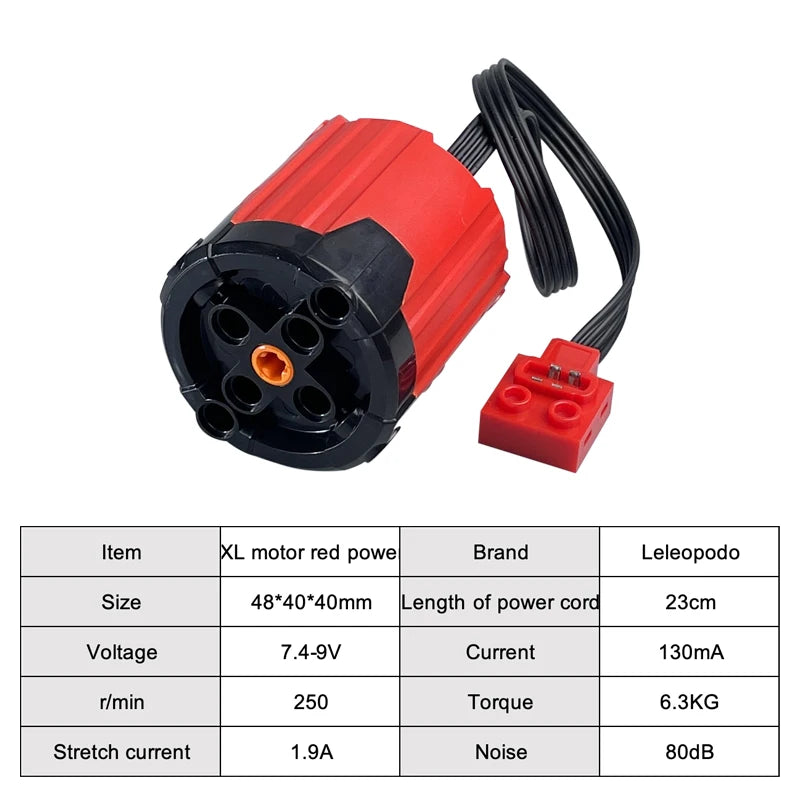 2.4G Power Functions Kit Compatible with Technic, Lithium Battery Box, L Motors Servo LED Cables Shock Absorbers for MOC Mod