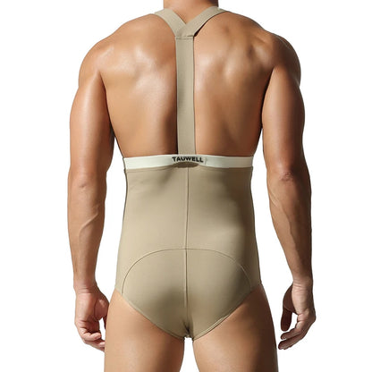 Men's shapewear, high elasticity, tight fitting, casual, sports, fitness, beauty, sexy base, one-piece suspender underwear