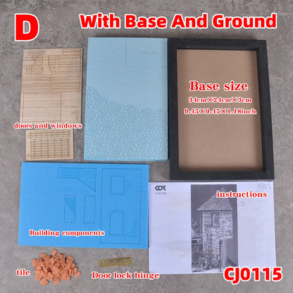 Assembly Architectural model sand table stone house Europeanizing architecture single building diorama Scale model kit 1/35