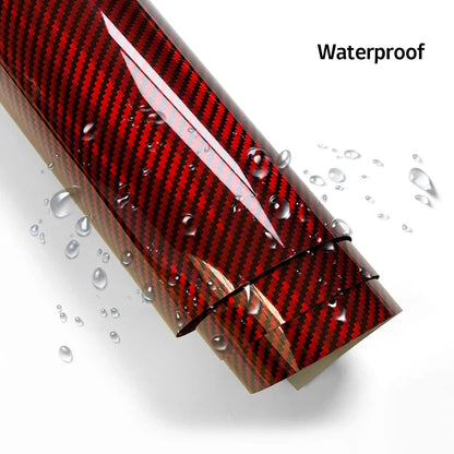 Red Series Wrap Vinyl Car Wrapping Film Bubble-free Vehicle Decoration PET Waterproof External Car Stickers Carbon Fiber Glossy
