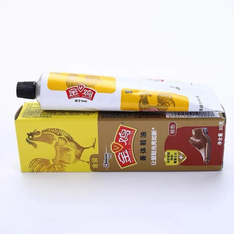 Free Shipping Golden Rooster Shoe Polish Colorless Black Brown Leather Cleaner Leather Shoes Gloss Maintenance Shoe Brush