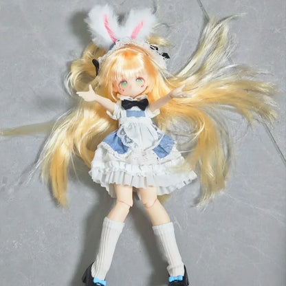 Authentic 1/8 Mjd Momotale Rabbit Tea Party Spring Lily Of The Valley Whispers Series Kawaii Style Diy Mjd Collectible Toys