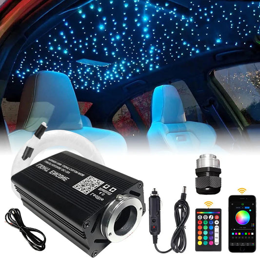 Car Styling DIY Car Starry Sky Light Auto Home Fiber Optic Lights Atmosphere Lamp Music Control Ceiling Lights RGB 16W 8 Colors