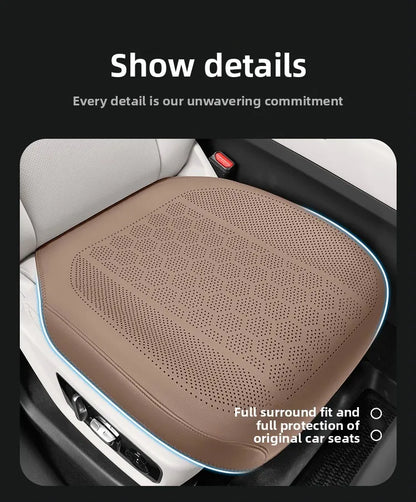 High Quality Nappa Leather Universal Car Seat Full Cover Breathable Luxury SUV Car Protection Perforated Leather Seat Full Cover