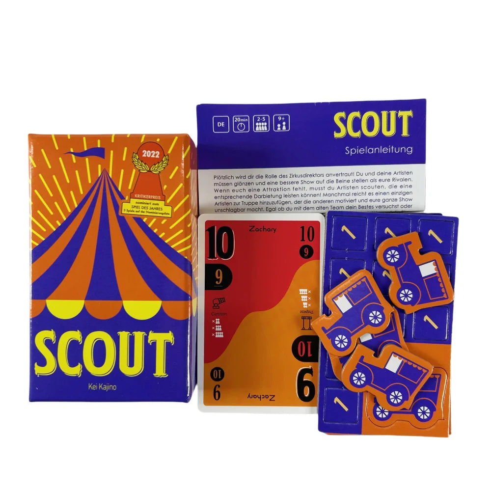 Scout Card Game Circus Scout Board Game 2-5 People Poker Card Deck For Party Wholesale