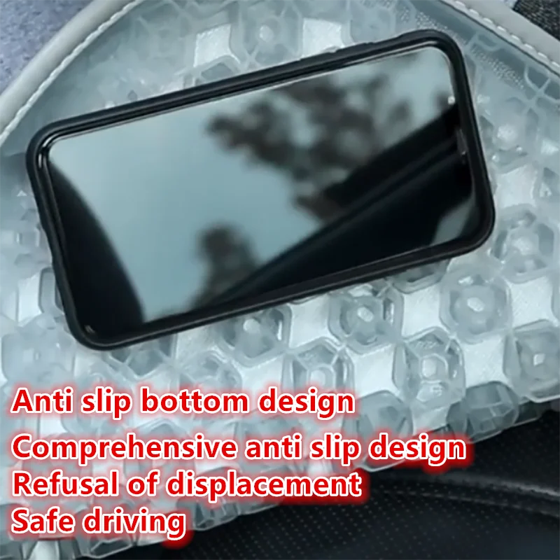 Car Gel Seat Cushion Silicone Mat Cool Gel Cooling Pad Universal Four Season Breathable Ventilate Vehicle Protector Mat Pad